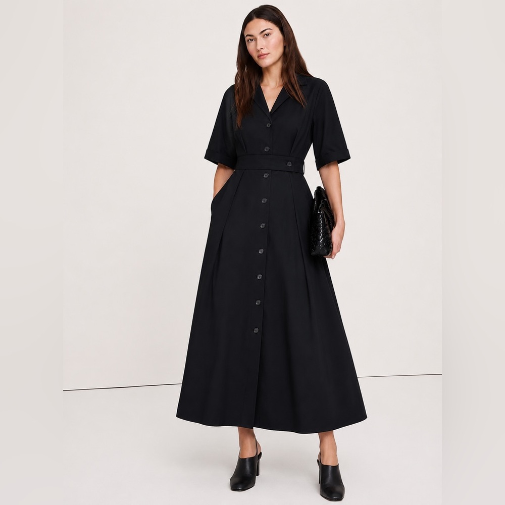 NWT! Banana Republic Stretch-Poplin Shirtdress - Multiple 🖊️